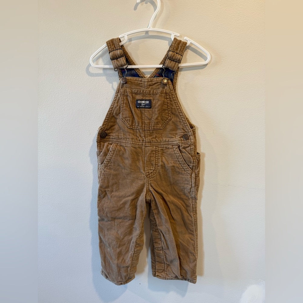 Brown Corduroy Lined Overalls